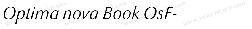 Optima nova Book OsF字体转换